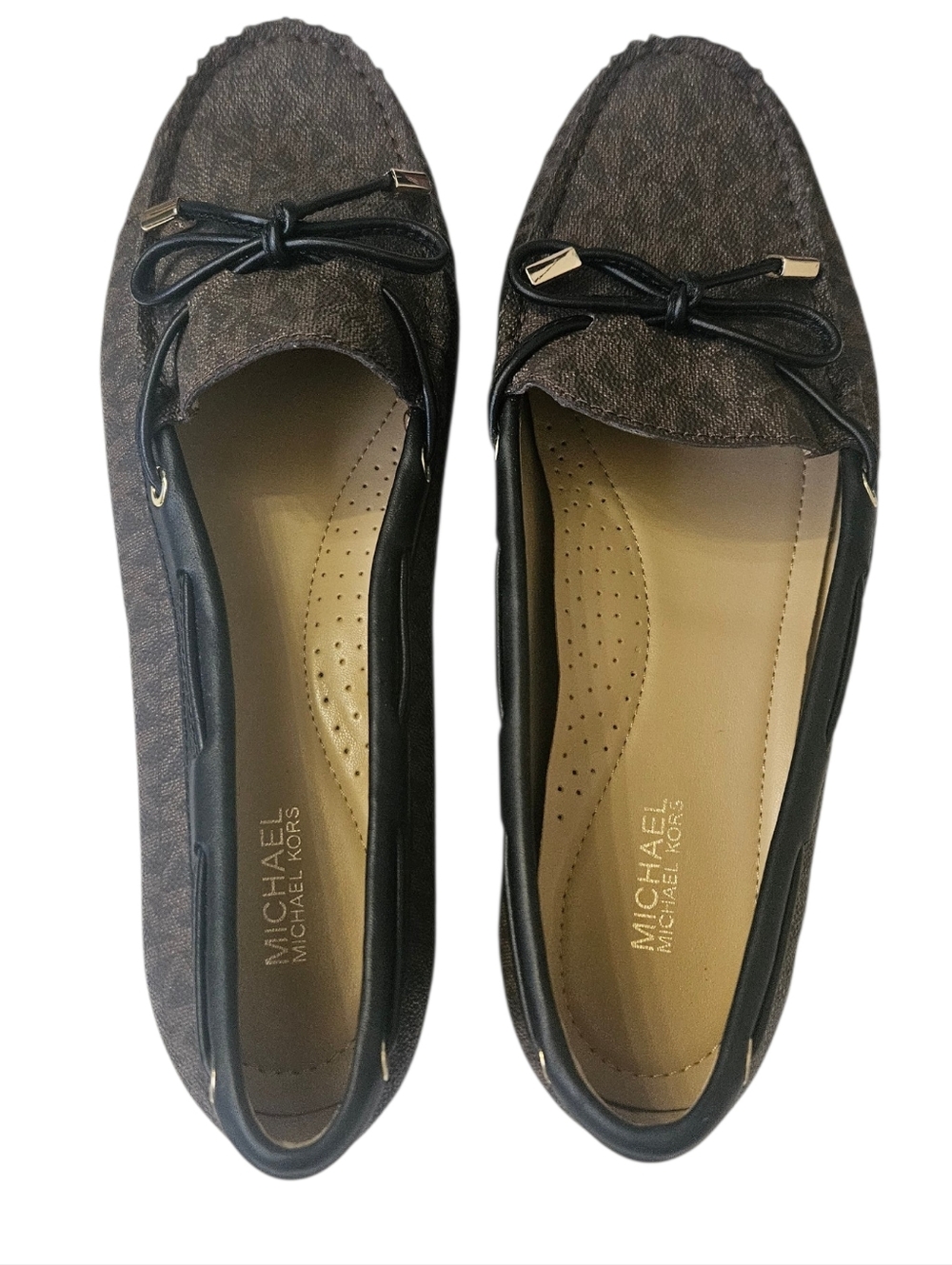 Michael Kors Sutton Monogram Logo Moccasin Loafers Women 8 - Picture 5 of 6